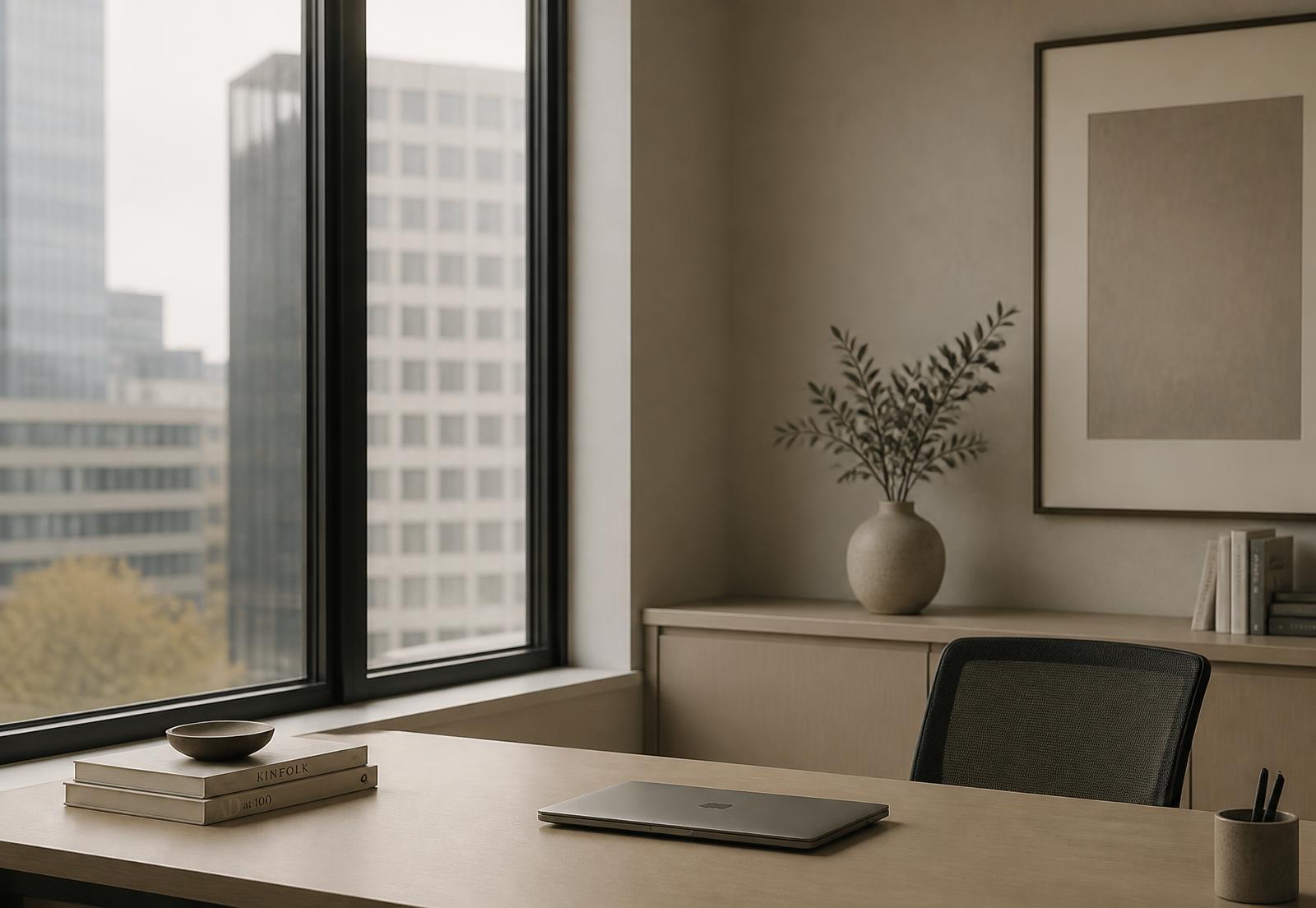 Bureau professionnel épuré